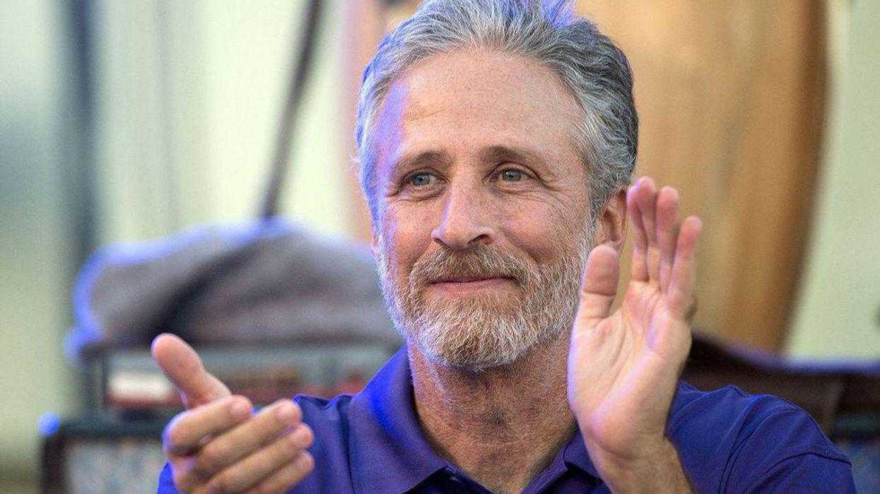 Jon Stewart's show mocks Trump over unsightly hand bruise