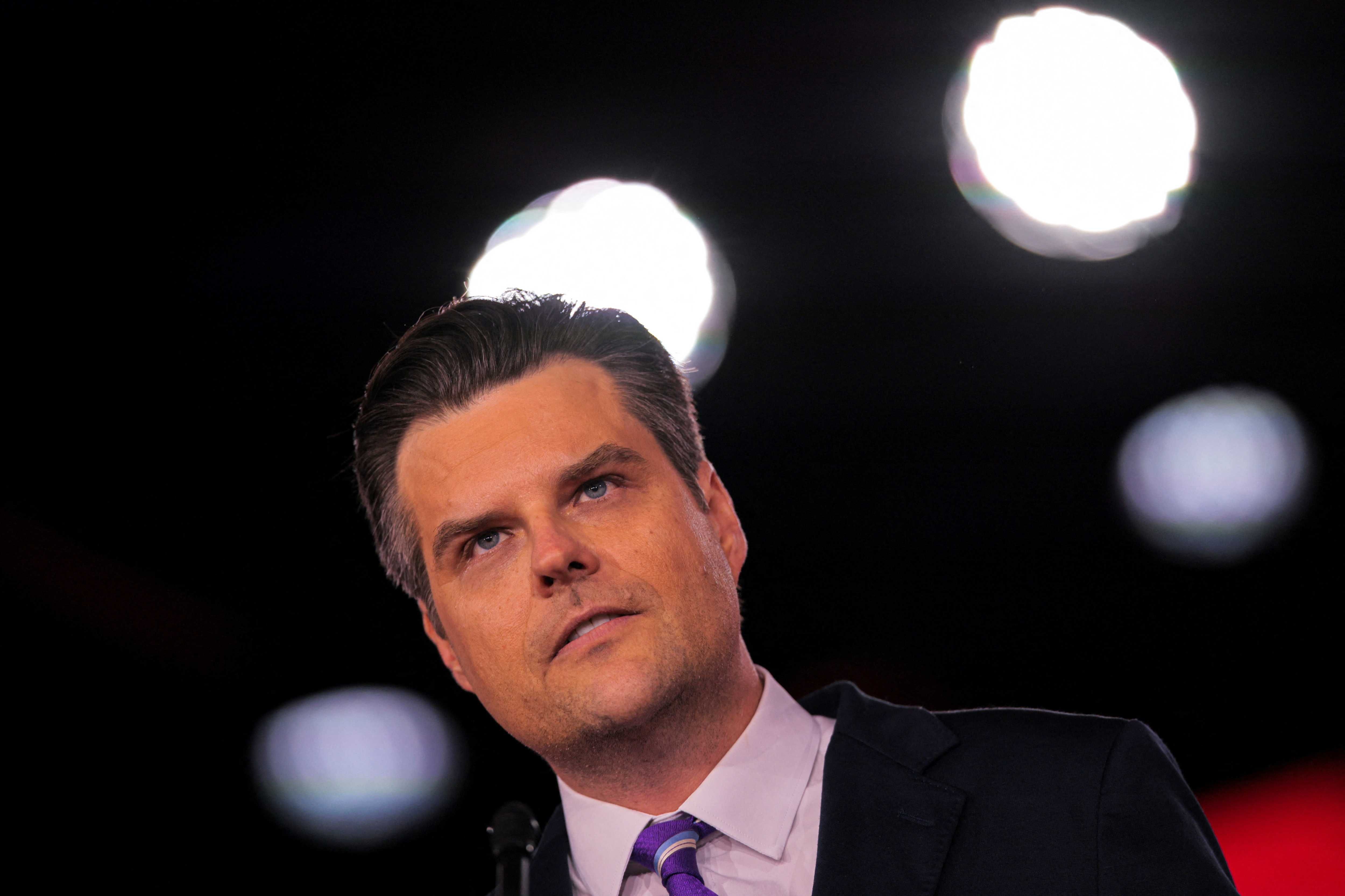 Former U.S. Representative Matt Gaetz (R-FL) attends the 2026 Conservative Political Action Conference (CPAC) in Grapevine, Texas, U.S., March 26, 2026.
