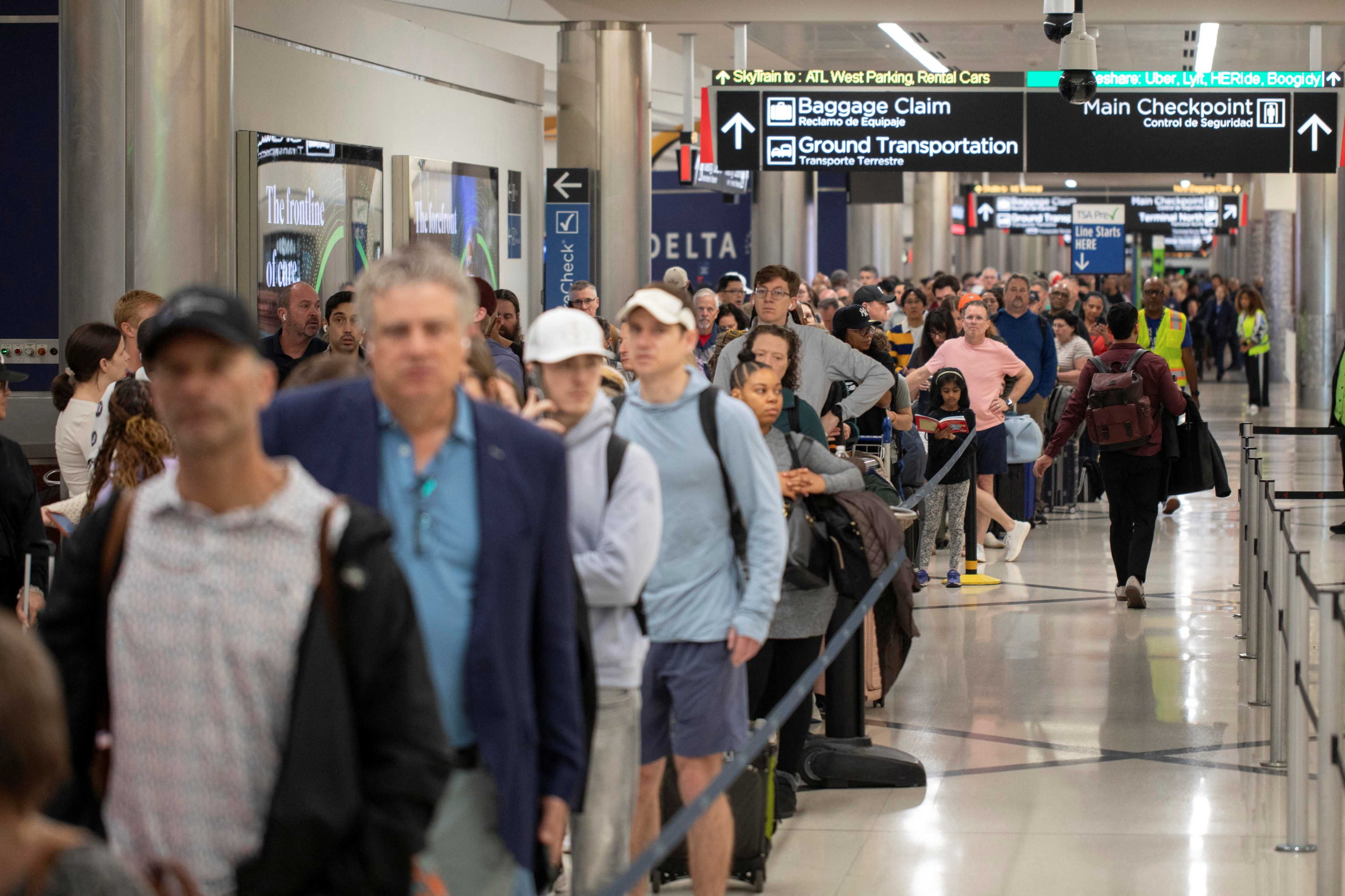 the domestic terminal at Hartsfield-Jackson Atlanta International Airport in Atlanta, Georgia, U.S. March 27, 2026.