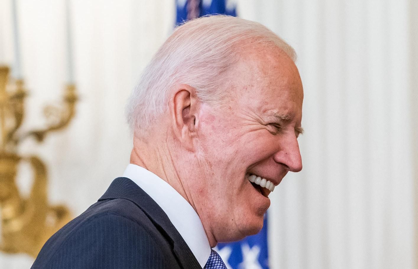 biden laughing