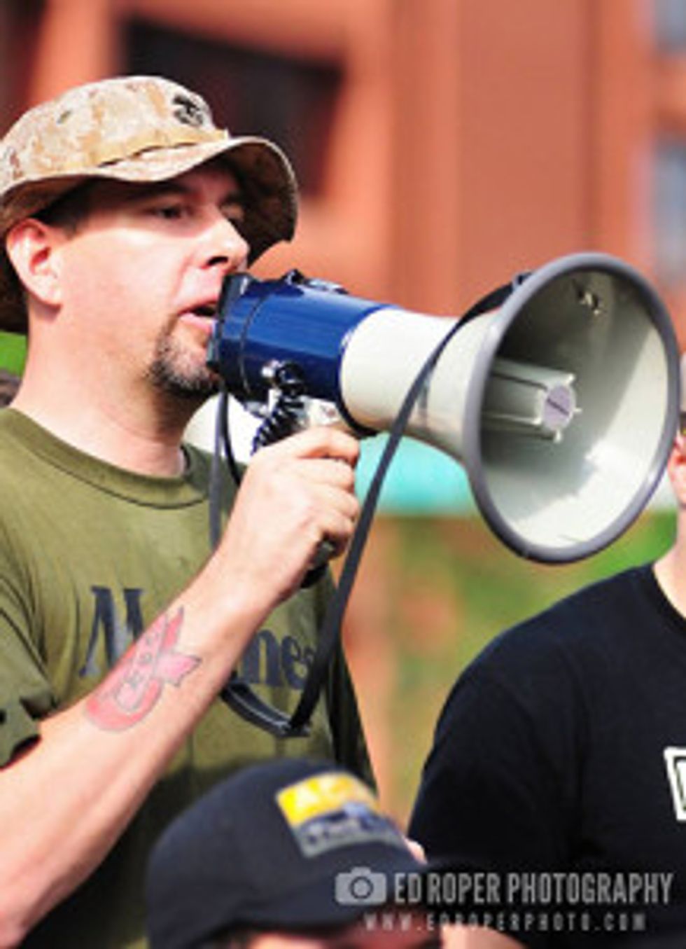 Mike Whiter speaking in Philadelphia Photo: Ed Roper