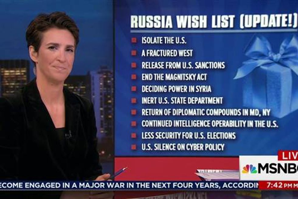 MSNBC: Russua Wish List