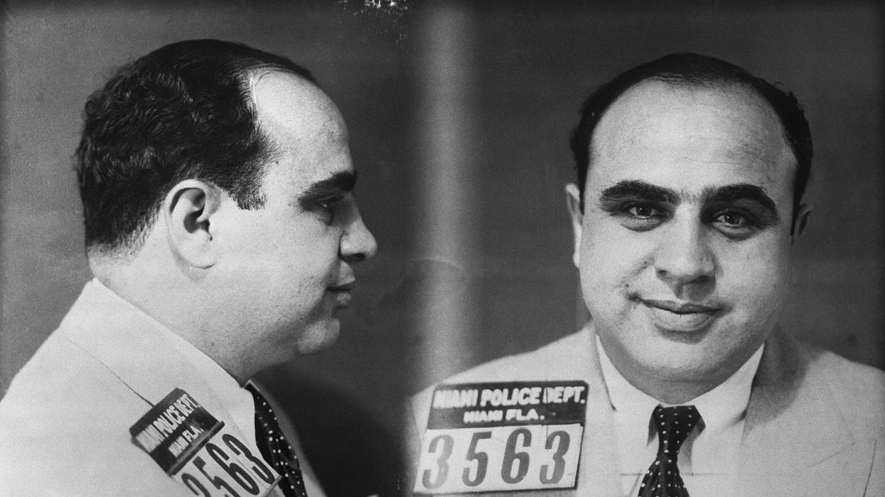 Mug shot of Capone in Miami, in 1930