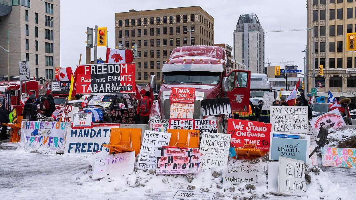 Terrorism is an organized attempt to intimidate a civilian population -- and the trucker siege checks those boxes