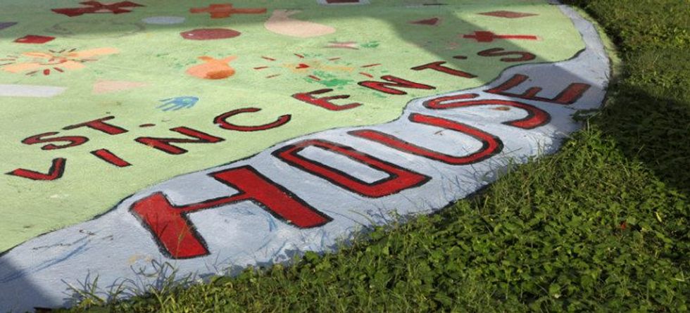 Part of the playground at St. Vincent's House community center.