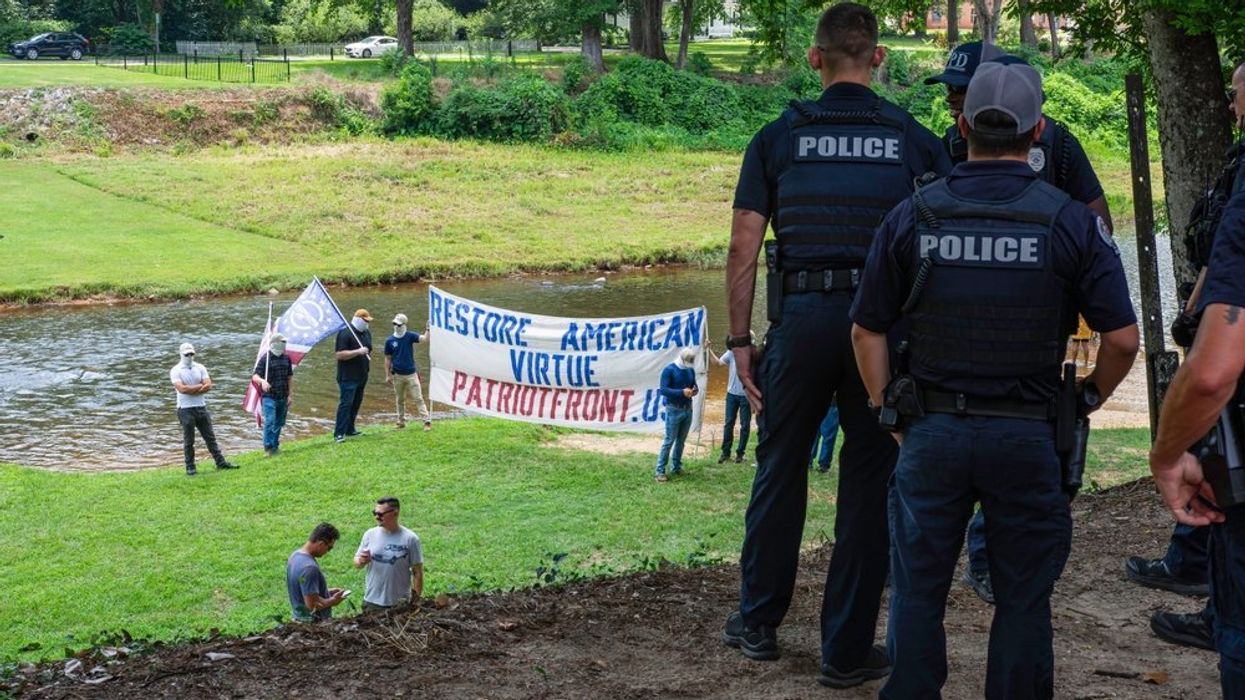 White supremacist group Patriot Front accused of violating KKK Act