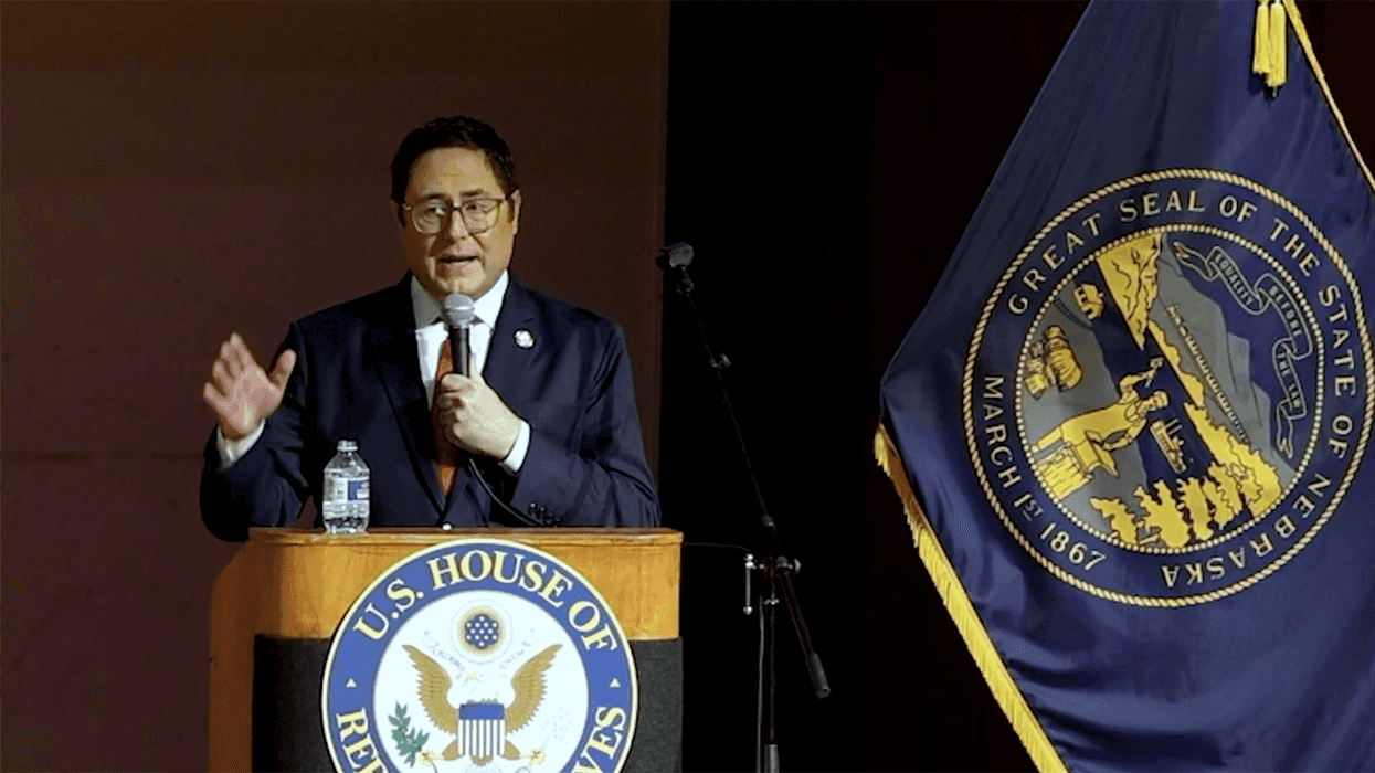 Nebraska town hall descends into chaos as crowd boos GOP rep