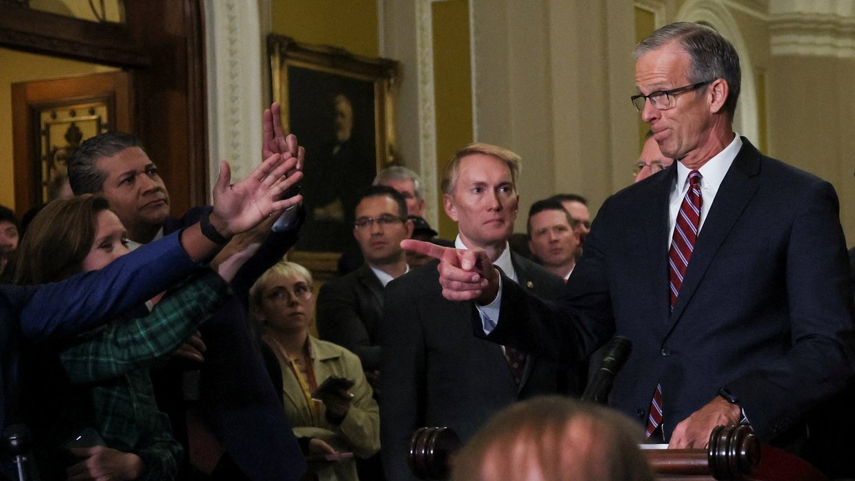 john thune telling someone "yes were kicking you off healthcare