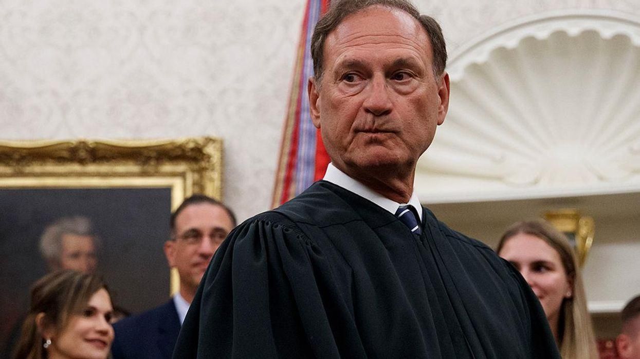 Congresswoman goes there — and questions Alito's patriotism