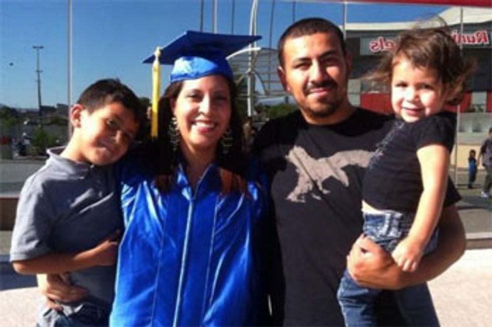 Thelma Monarrez with her family