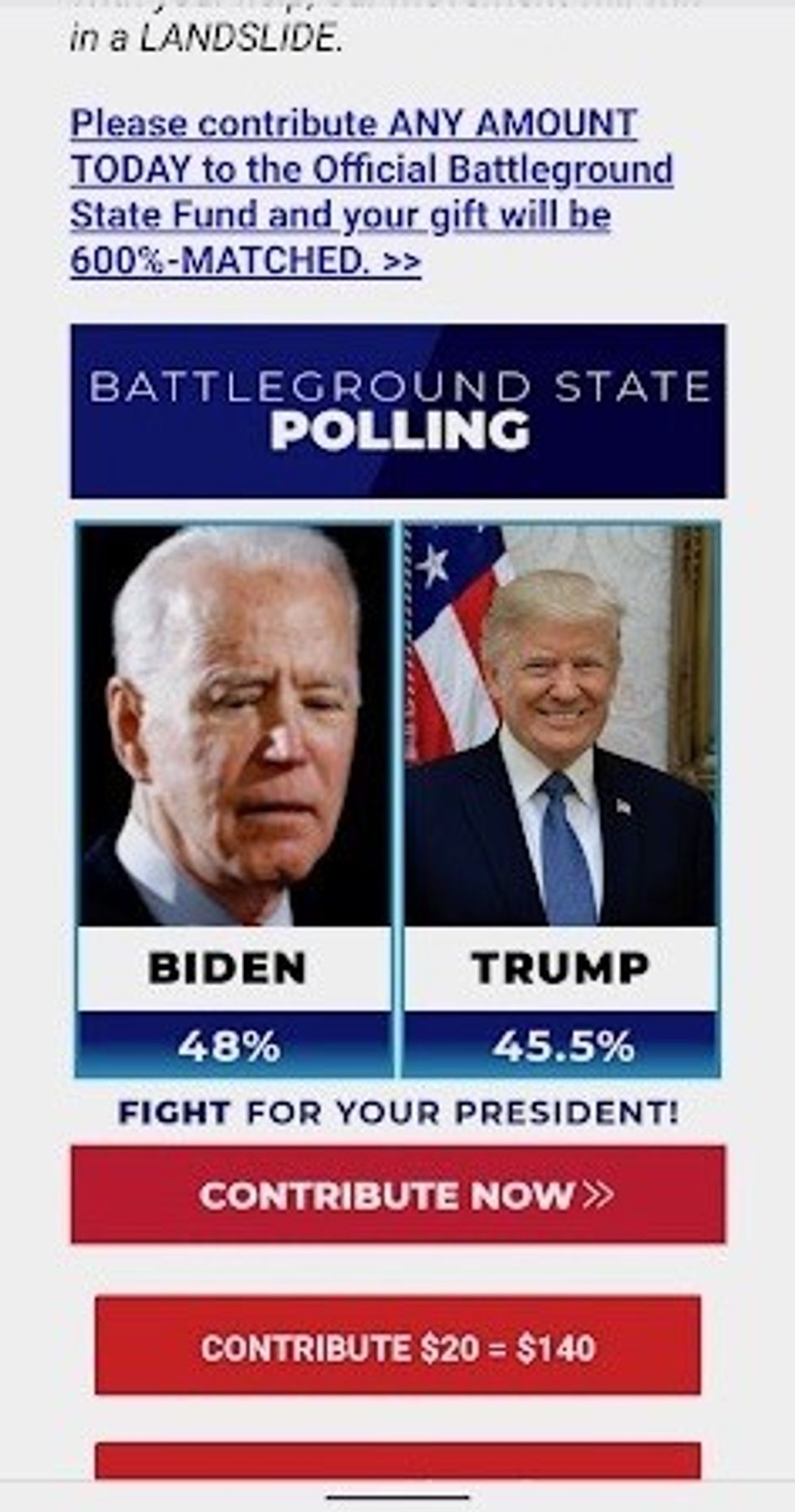 Trump campaign email