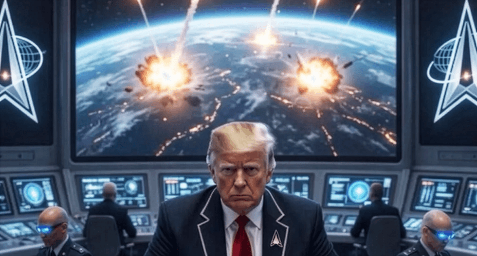 Critics pounce as Trump posts hair-raising image