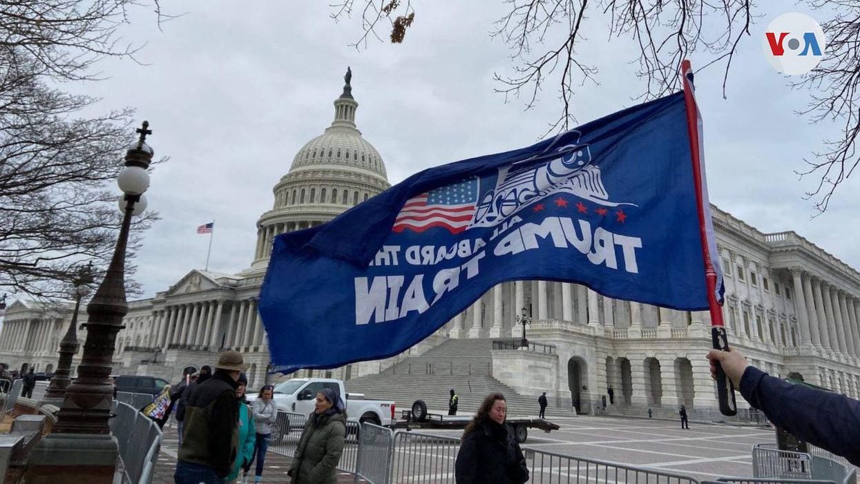 U.S. Capitol Jan 6. trump flag