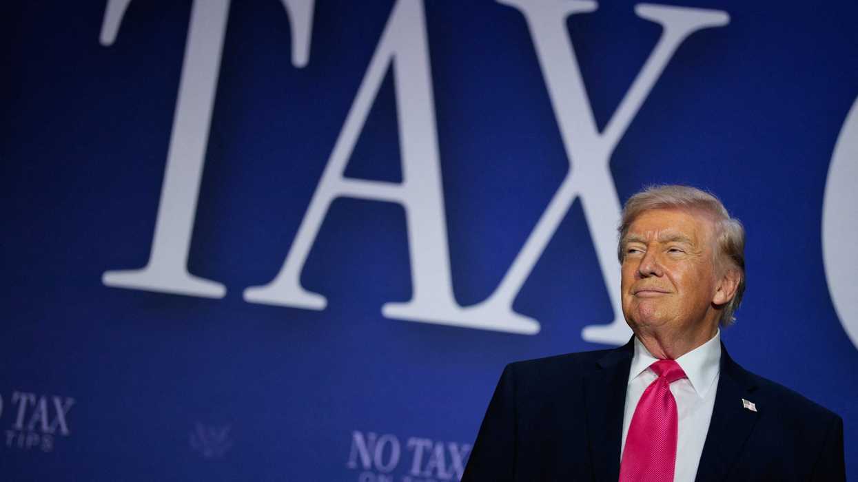 U.S. President Donald Trump attends a roundtable focused on tax cuts in Las Vegas, Nevada, U.S., April 16, 2026.
