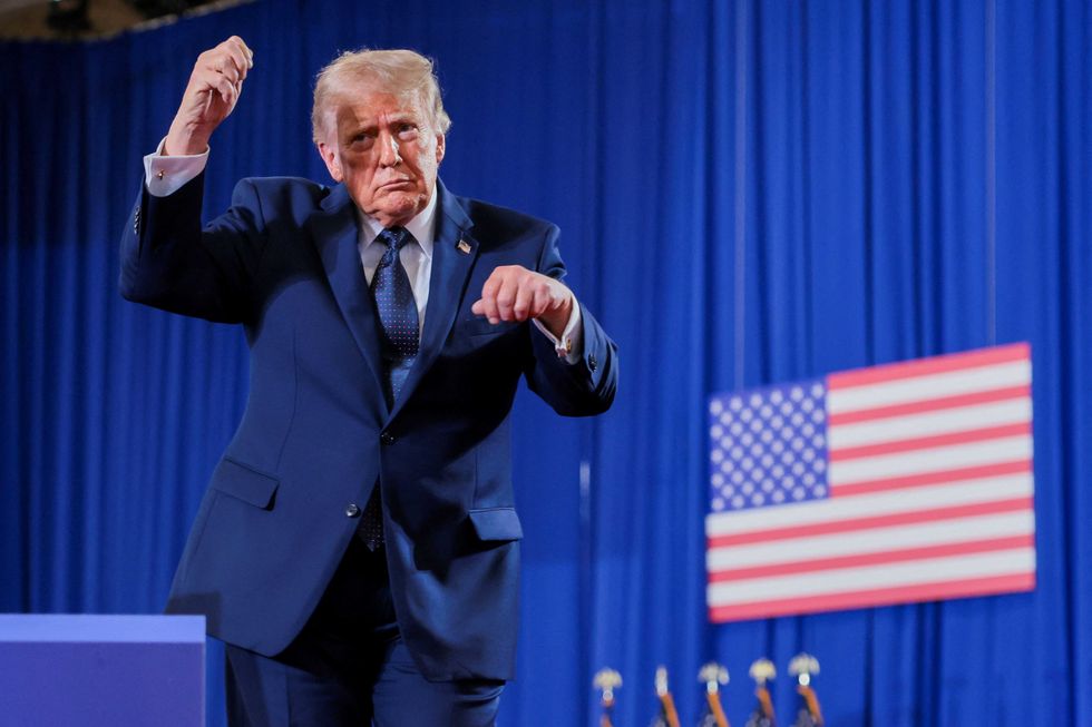 Critics pounce as Trump delights himself with 'dumb' gag